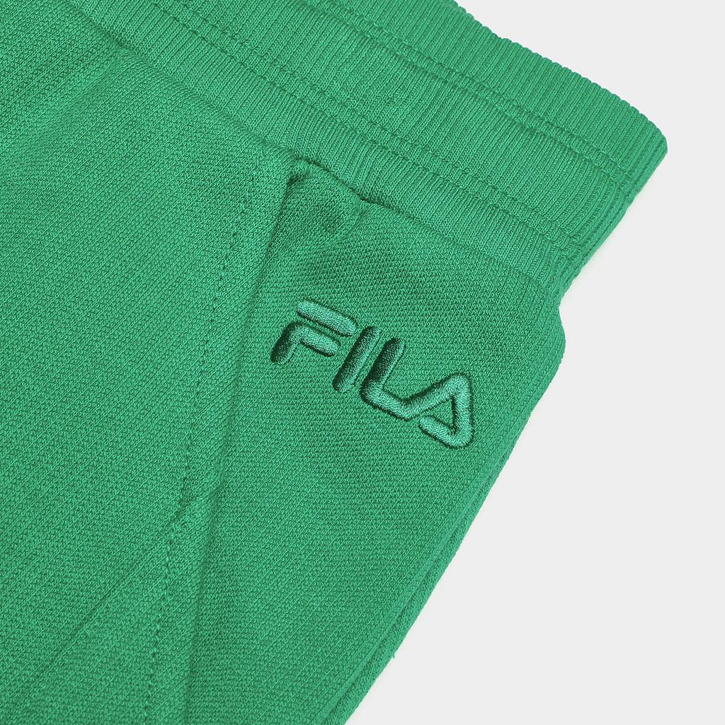 FILA Solid Color Mid Waist Straight Leg Casual Pants Women bottoms Emerald-Green F11W339612F-GN