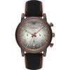 Luigi Grey Black Leather Men's Quartz Chronograph AR11174