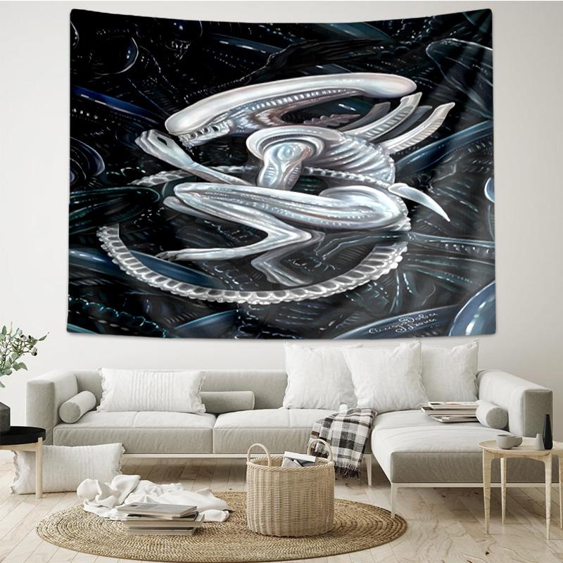 Alien Horror Artwork Tapestry Hanging for Bedroom,Livingroom, Playroom,Decor Art Room Wall Tapestry Holiday and Birthday Gifts