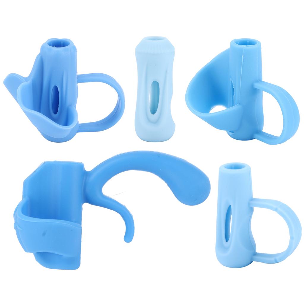 5pcs Pencil Grips Silicone Handwriting Training Pencil Pencil Posture Correction Holder with Storage Box for Kids