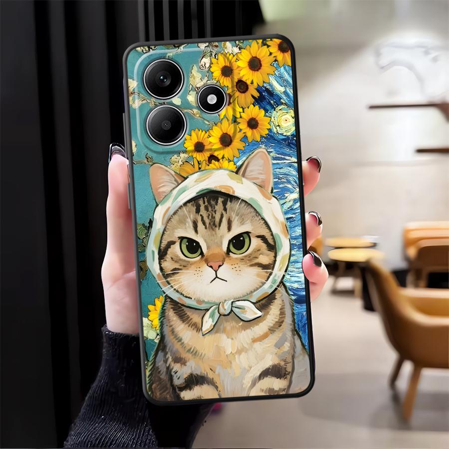 Phone Cover Case for Xiaomi Redmi Note 14 9 8 7 A1 A3 A4 A5 14C 10 K80 13 Pro Plus 12C 13C 12 11 A1 K40 A2 Cartoon Cute Cat