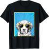 Golden Retriever Porträt Pop Art Hunde-Liebhaber Männer Frauen Kinder T-Shirt
