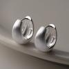 BF CLUB 925 Silver Vintage Earrings For Women Trendy Bump Oval Earring Jewelry Prevent Allergy Party Accessories