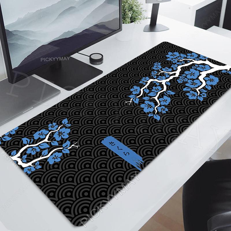 Tappetini per Mouse Sakura Tappetino Mouse Blu e Bianco Tappetini Mouse Grandi Tappetino Mouse per PC Gamer Tappetino per Scrivania Ufficio Tappetini per Tastiera in Gomma Regali x