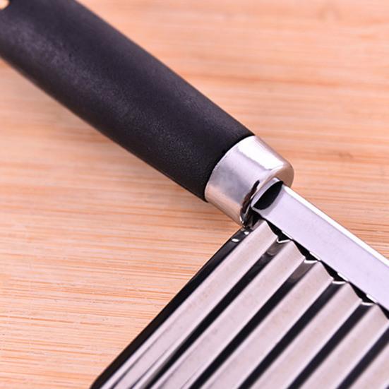 2Pcs Stainless Steel Potato Cutter Chopper Vegetable Fruit Crinkle Corrugated Slicer Egg Salad Ingredient Cutter Kitchen Gadget