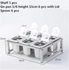 Stainless Steel Transparent GN Pans Visible Food Exhibition Plate Basin Tray Milk Tea Shop Basin Container Storage Box with Rack