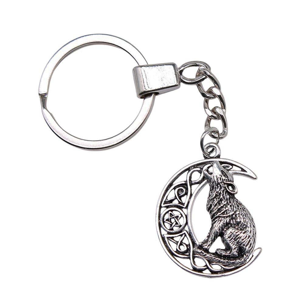 30mm Keychains Sun Moon Pentagram Vintage Jewelry Supplies QY047
