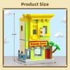 Non-Toxic New Burger Shop City Street View Building Blocks Toys 342Pcs Small Particle Building Blocks Educational Toys For Kids Gifts