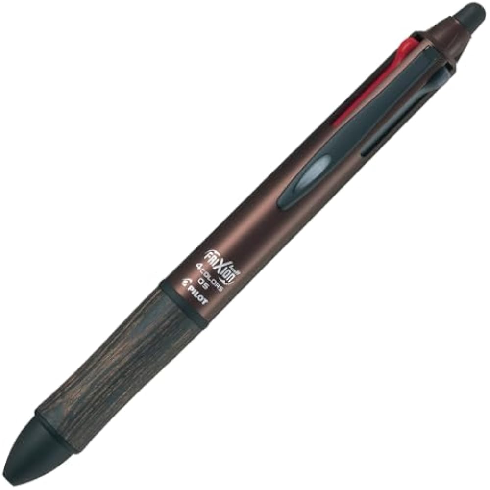 PILOT LKFB3SEFBN Multicolored Frixion Ball 4 Wood 0.5mm Brown Ballpoint Pen