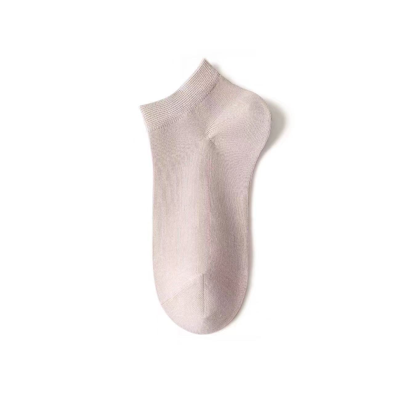 

Однотонные Мягкие Дышащие Влагоотводящие Носки с Пяткой Тонкие Короткие Носки Простые Носки-следки до Щиколотки для Женщин 1 pair