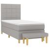 3137109 vidaXL Lit à sommier tapissier avec matelas Gris clair 80x200 cm Tissu