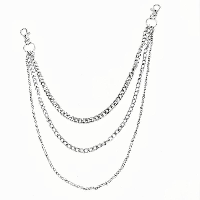 

Metal Punk Rock Layered Chain Keychains For Men Women Waist Key Chain Wallet Jeans Hip-hop Pants Belt Chains Jewelry Accessories
