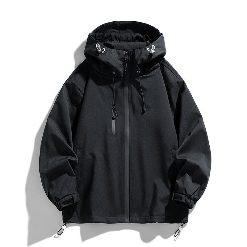 Unisex Casual Hooded Windbreaker Jacket
