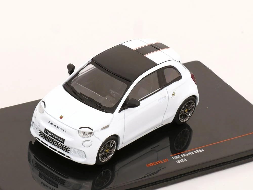 IXO Масштаб 1/43 Fiat 500e Abarth 2024 Белый IXO Металлическая Миниатюрная Модель Автомобиля белый