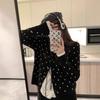 Polka Dot Knitted Cardigan Women's New Autumn and Winter Stacked Wear Design Sense Niche and Thin Long-sleeved Sweater Jacket