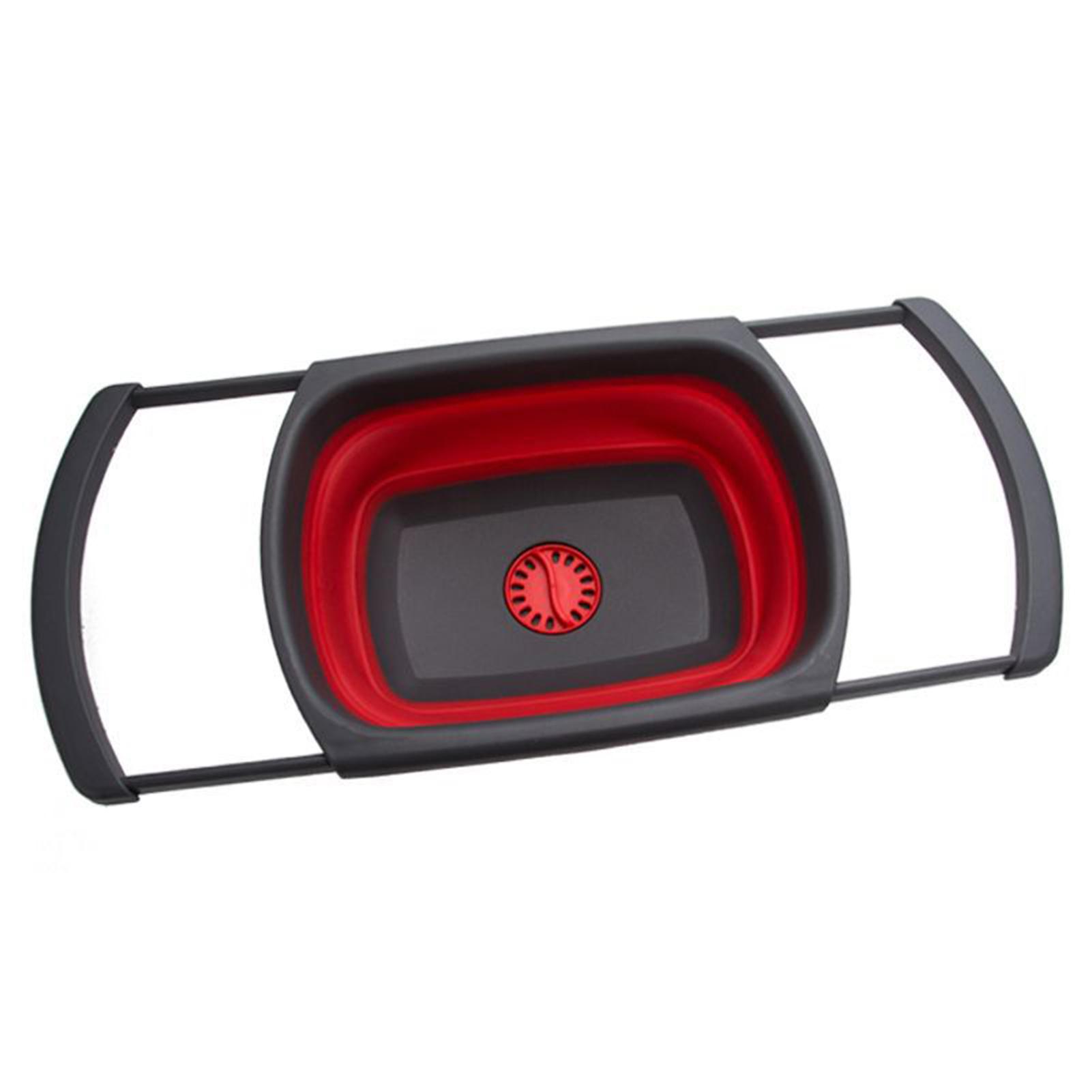 

Складная телескопическая ёмкость для воды, переносная уличная сливная корзина, ёмкость для пикника с функцией утечки, ёмкость для воды для кухни красный