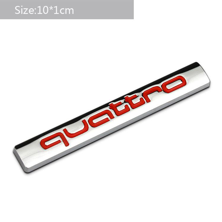 2026 Car Styling Logo Metal Sticker Body Trunk Decal For Audi Quattro A3 A4 A6 A5 Q5 A1 Q7 Q3 TT S1 RS3 RS4 S3 S4 RS5 RS6 RS7 S5 S6