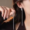 Long zircon letter fringed earrings temperament versatile stud earrings earrings women