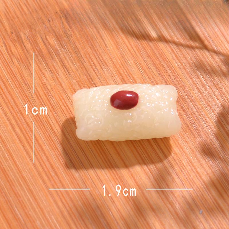 

Имитация маленького сада цзунцзы из смолы, маленький декоративный элемент, миниатюрное украшение в виде очищенного супа из красной фасоли Red beans are naked brown