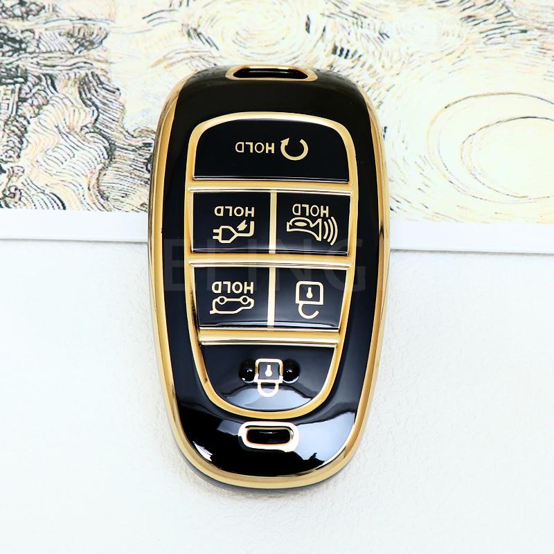 6 7 Buttons Tpu Car Key Cover Auto Shell Fob Case Keychain For Hyundai Santa Fe Tucson Nexo Nx4 Atos Solaris Prime