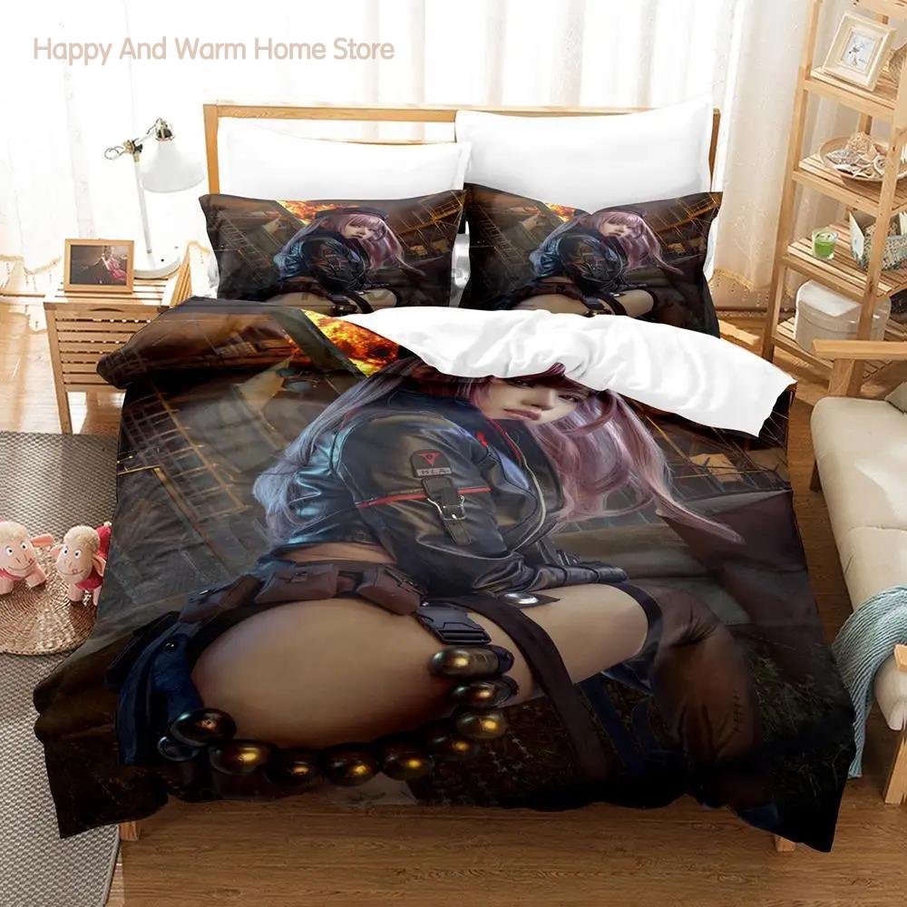 NIKKE 3D Print Anime Bedding Set Single Twin Full Queen King Size Duvet Cover Sets for Adult Boys Bedroom