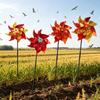 Colorful Bird Repellents Windmill Outdoor Wind Spinners for Yard Garden Lawn Laser Sparkly Reflective Pin Wheels Bird Repeller