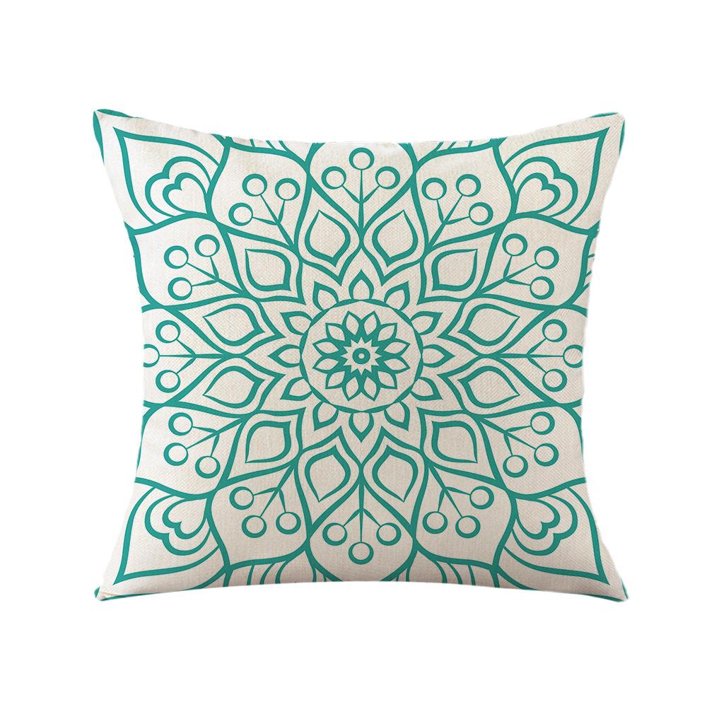 European Station Pillow Wabi-sabi Style Bohemian Print Pillow Case Bedside Sofa Linen Pillow Case