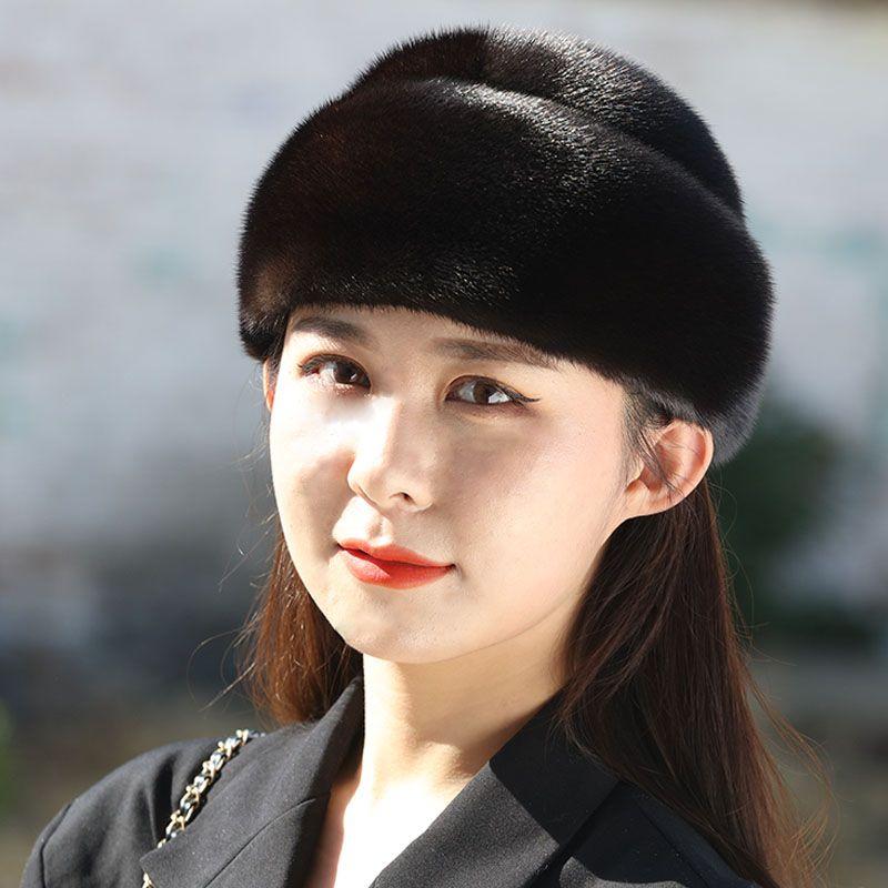 Women's Hat Faux Mink Fur Hat - Versatile Autumn Winter Earflap Beanie for Women - Warm Stylish