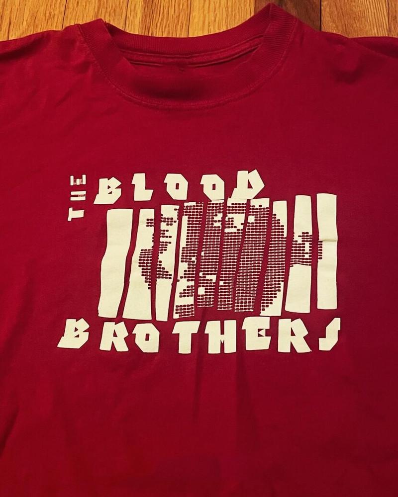 Футболка с коротким рукавом The Blood Brothers Band, бордовая, все размеры S-5XL, SO690, унисекс XXXXL