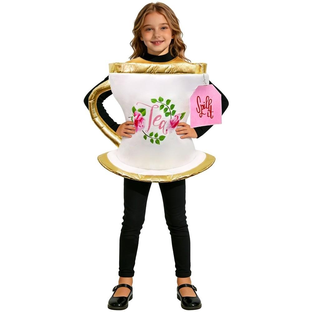 Kids Cos Costume Tea Cups Play Costume Tea Parties Outfit Halloween Costume Set Children's Day