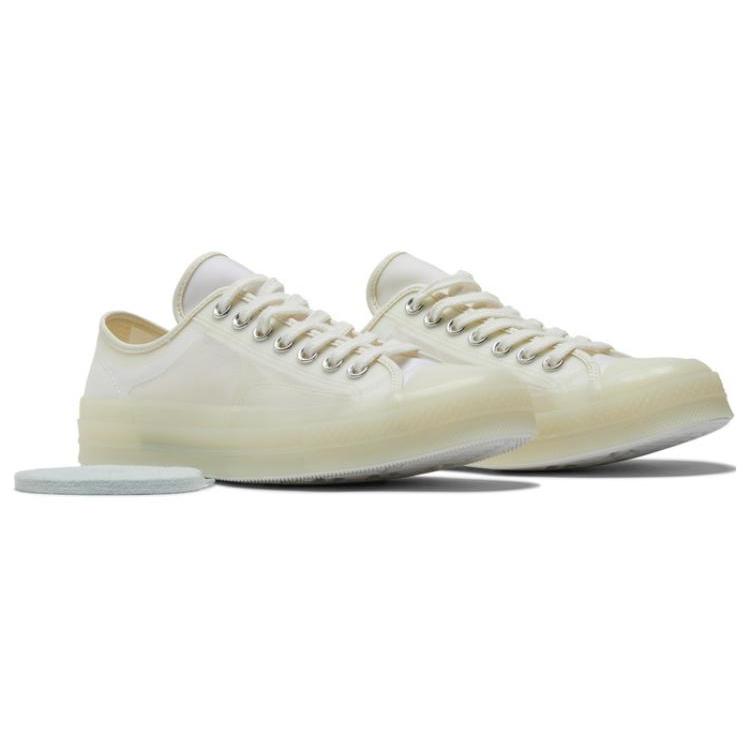 New Converse Chuck 70 Hi Translucent Canvas Sneakers 'Egret' A06223C