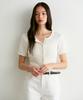 Musinsa Standard Woman Women'S Fancy Yarn Round Neck Short Sleeve Cardigan [Ivory]