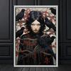 Gothic Dark Fantasy Wall Art  Crow Witch Retro Posters for Living Room  Halloween Horror Canvas Painting Print  Home Decor