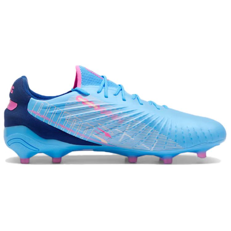 Puma King Ultimate FG AG Volume Up Pack Men Sneakers Blue Luminous-Blue Poison-Pink 108069-01