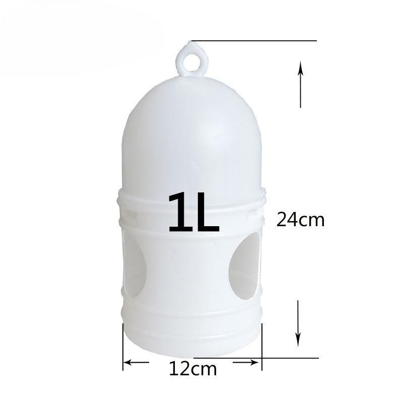 Bird Water Drinker Parakeet Chicken Dove Feeder with Hanging Handle Green 1L
