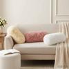 Cushion with Insert HEERLEN 2 Pcs White PV Fleece