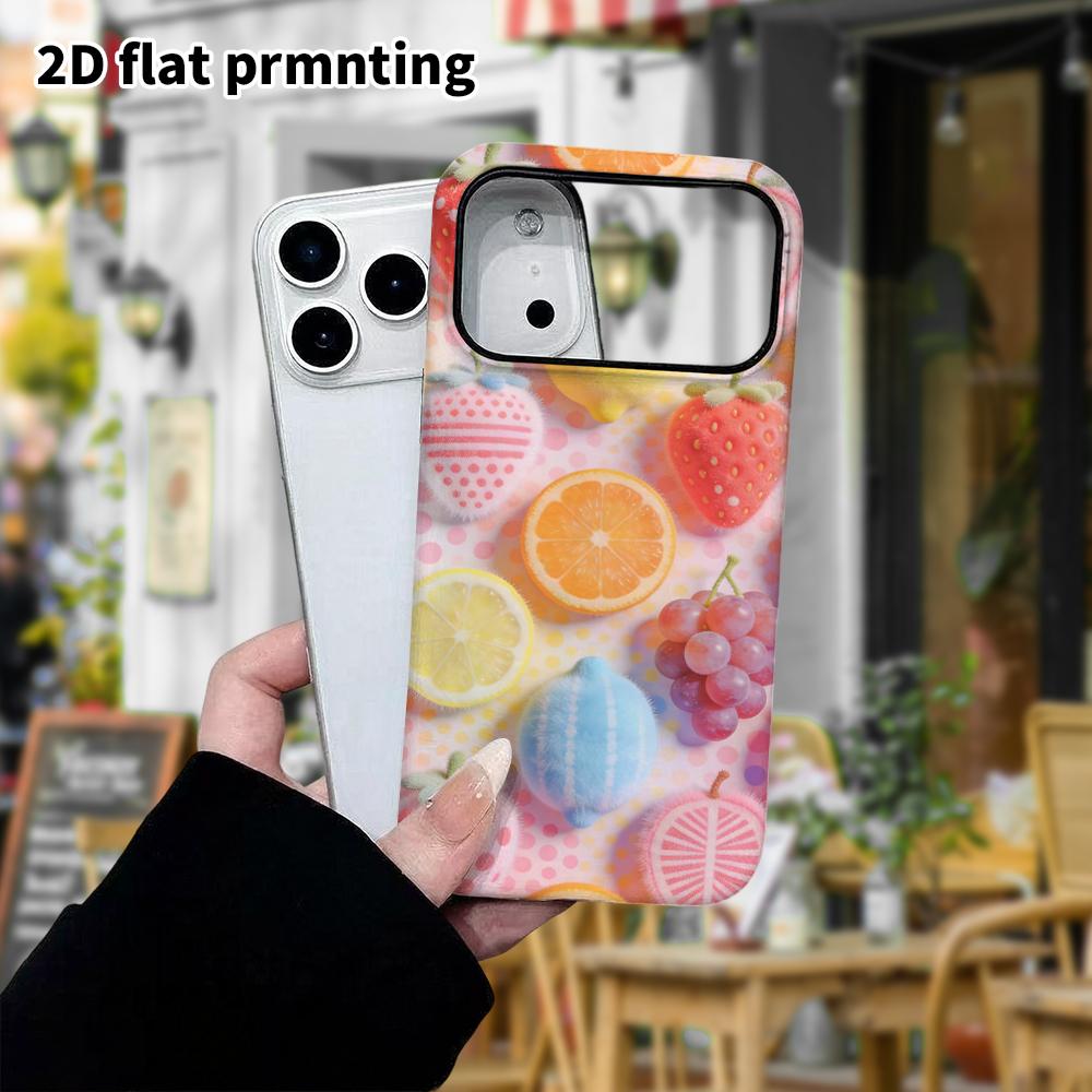 Phone Case: 2D flat, suitable for iPhone 18, 17, 16, 15, 14, 13, 12Pro protective case, fruit pattern, perfect Christmas and Halloween holiday gift