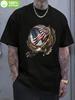 Patriotic Winged Eagle T-shirt - American Flag & Eagle Design