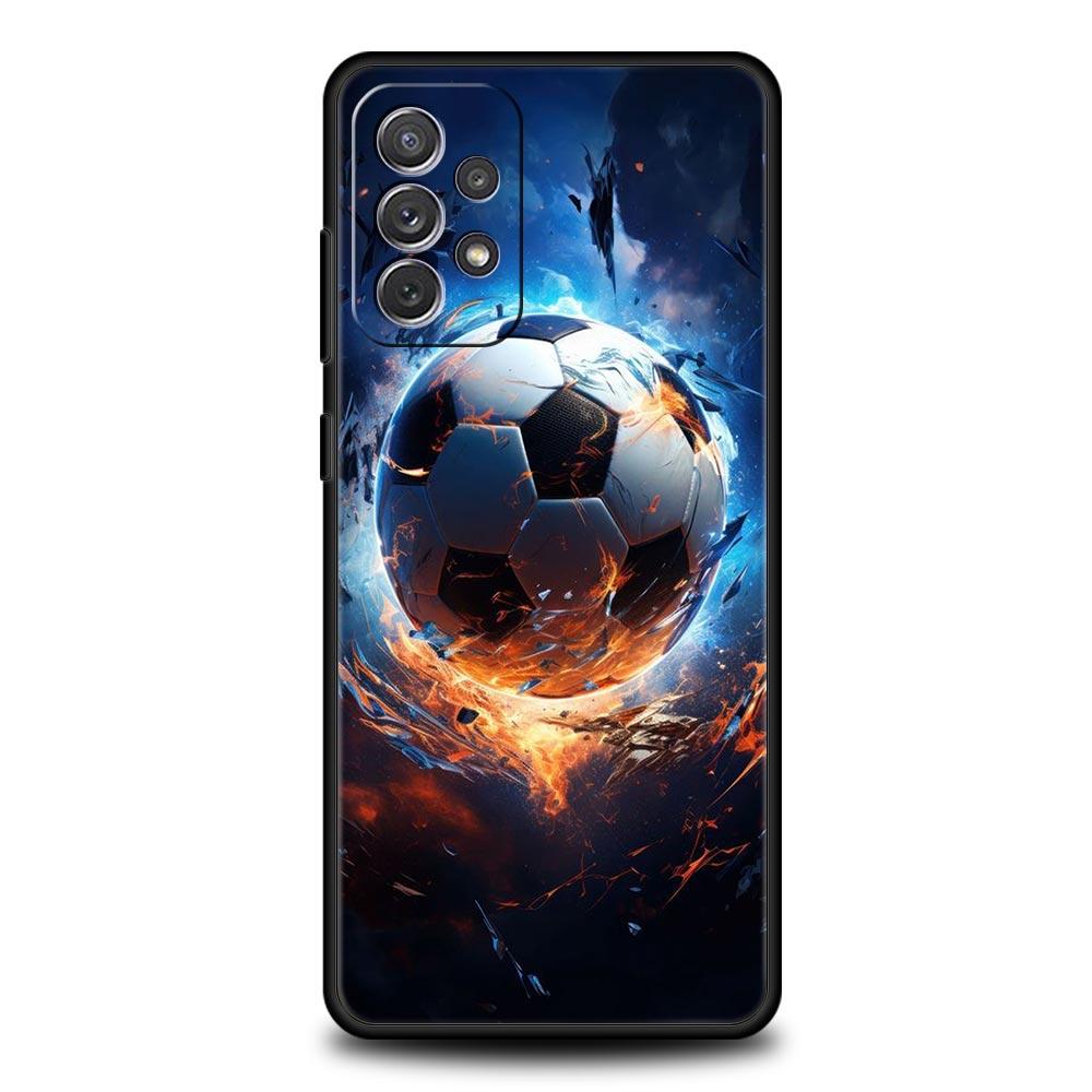 Case For Samsung A15 A13 A51 A71 A41 A31 A21S A03S A05 A12 A32 A52 A23 A25 A33 A53 A73 5G Cover Football Passion Soccer Ball