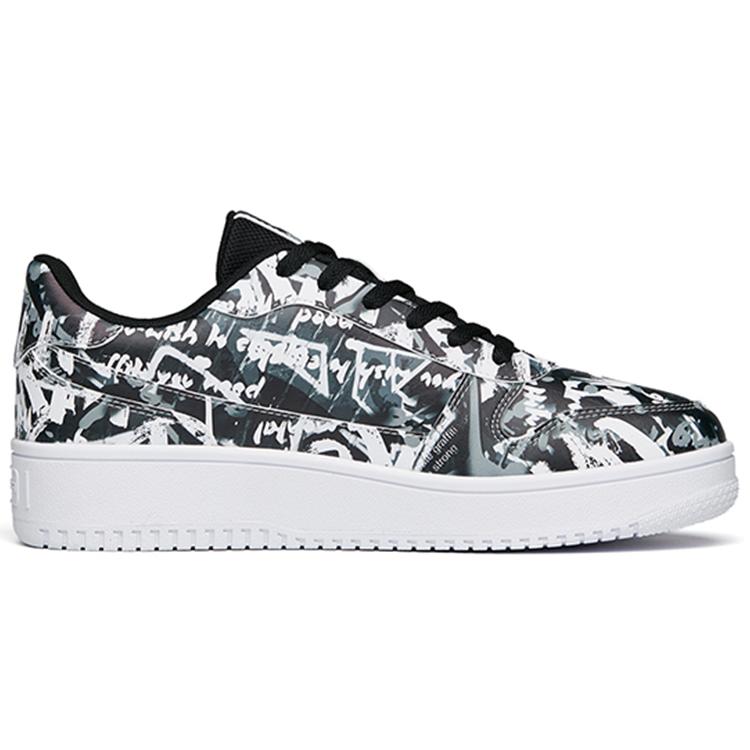 Stash X Anta Life Collection Slip Resistant Abrasion Resistant Low Top Skateboard Shoes Men's Black 912148063-1