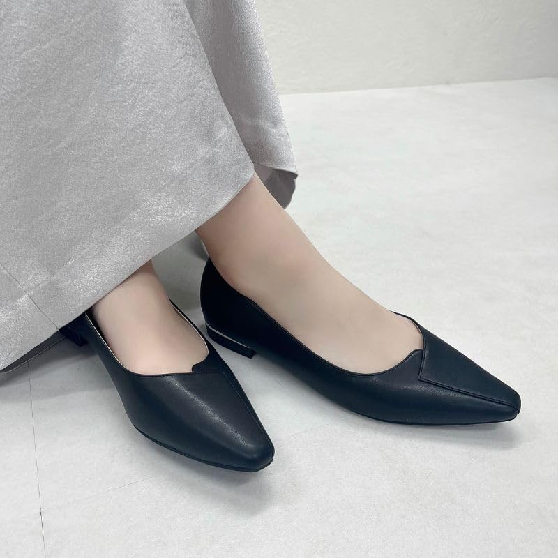 Asymmetrischer flacher Easy-to-EC für Büro und für E [Oriental Traffic] Pumps, tragen, exklusiv, Größen, pendeln, Frauen, 55102, 25.5