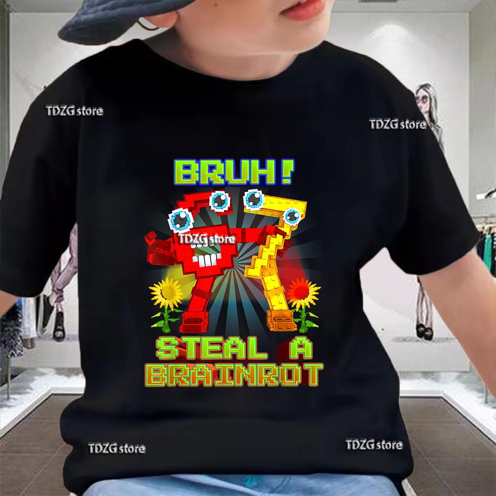 Summer Funny Six Seven 67 Digit 3D Print Children's T-Shirt Casual Boys Short Sleeve Fashion Comfortable Kids Sport Clothes