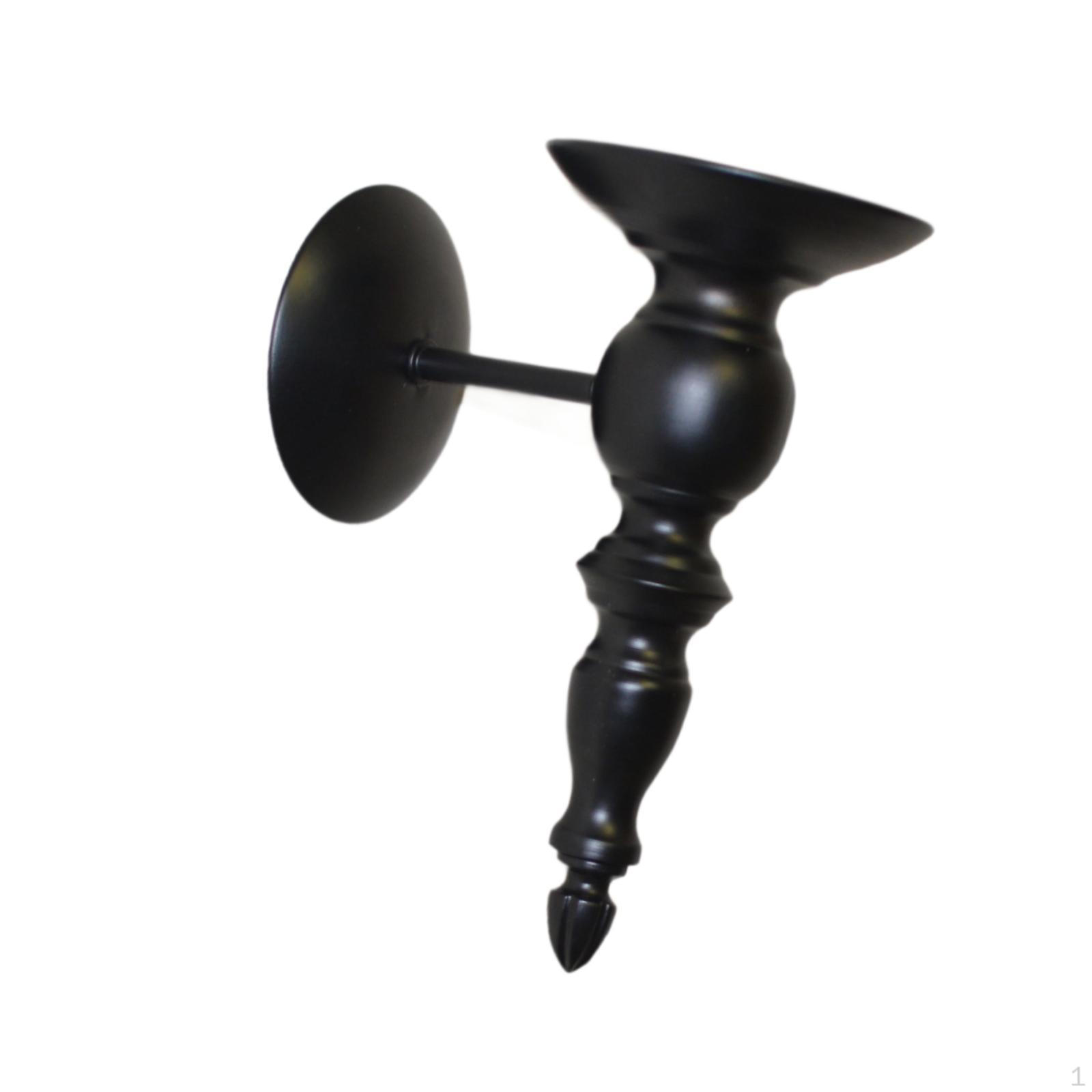 

Candle Holder for Wall Mounting, Decorative Tealight Stand Various Rooms Black