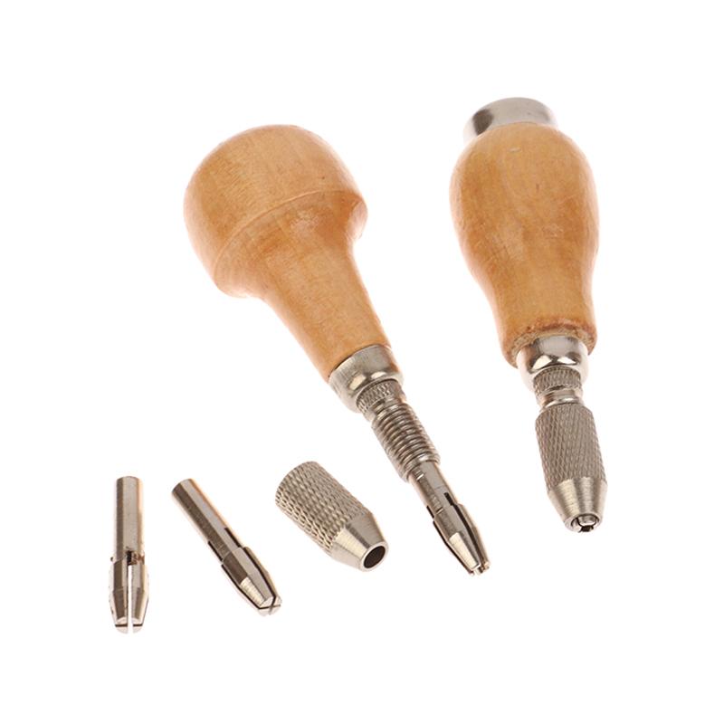 Diy Jewelry Tools Jewelers Pin Vise Vice Wooden Handle With 2 Chuck Twisting Wire Wrapping Drill Tool Kit