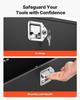 Trailer Tongue Box, 914 x 314 x 305 mm Steel Trailer Tongue Tool Box, Heavy Duty Storage Organizer with Lock and Keys, Utility Tool Chest for Pickup