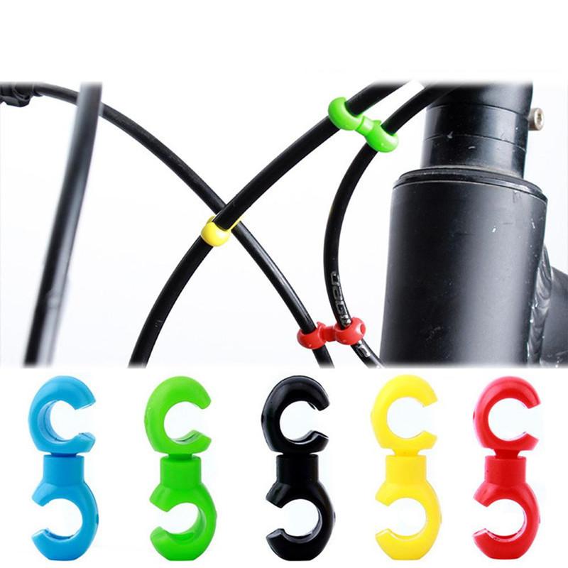 10PCS Bicycle MTB Brake Cable Clips S Shaped Bicycle Brake Lines Hose Hook Clips Holder Guide Hose Buckle Clip For Cycling Tool