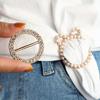 Round Shape Elegant Tee Shirt Clips Scarf Buckles T-Shirt Clip Ring Clothes Corner Knotted Buckles Inner Diameter 29-35mm