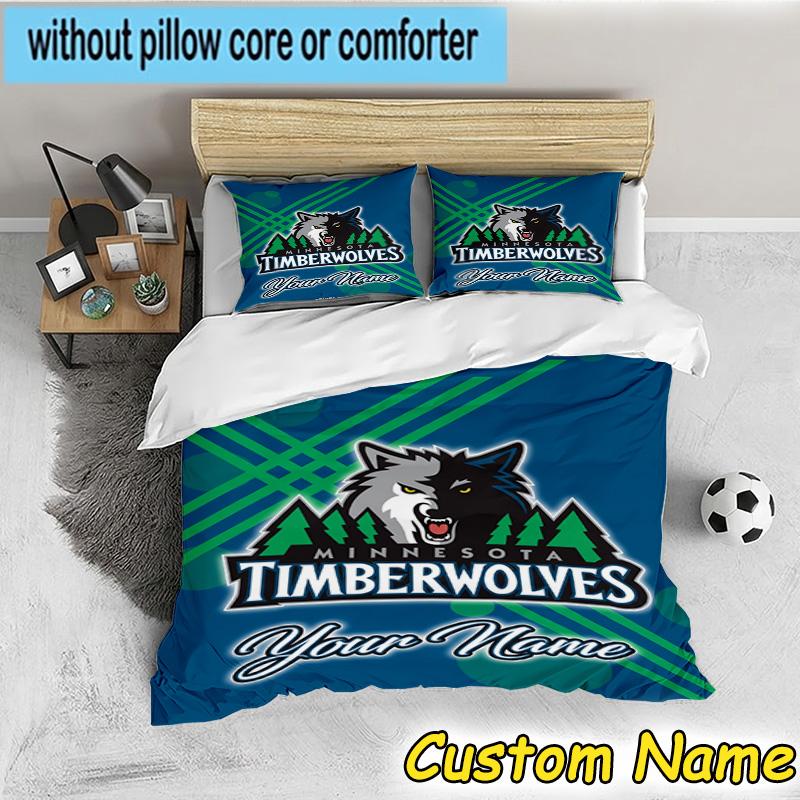 3pcs Custom Name Minnesota Logo Bedding Set Includes 1 Duvet Cover & 2 Pillowcases for All Seasons Dormitory Home Decor Christmas gifts