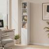 Bookshelf, 6-Tier Shelving Unit, 30 x 24 x 182 cm, Cabinet, Adjustable Shelf, White