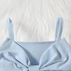 2026 New Summer Toddle Suits Bow Strappy Tube Tops + Shorts 2 Piece Set for 1 2 3 4 5 6 Years Old Children Clothing